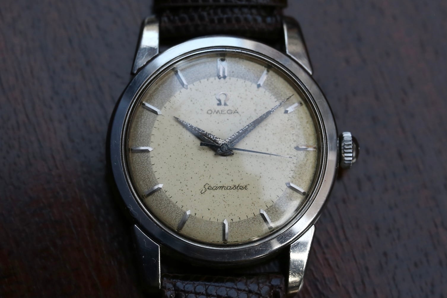 OMEGA】 1957 オメガ シーマスター 2トーンダイヤル 下がりS 手巻き式