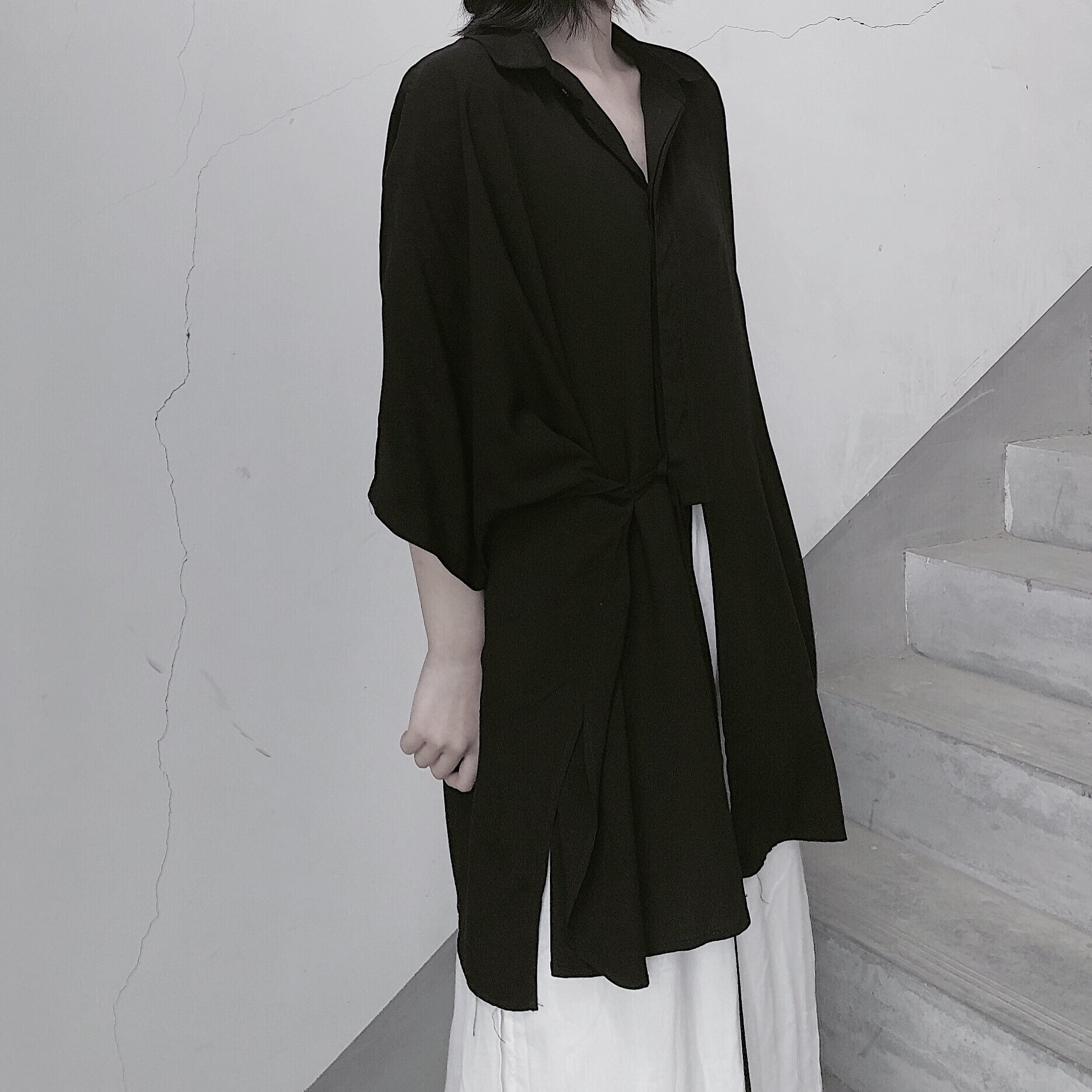 KLASICA ドルマンスリーブロングシャツ サイズ3 DEEP SEA SH028