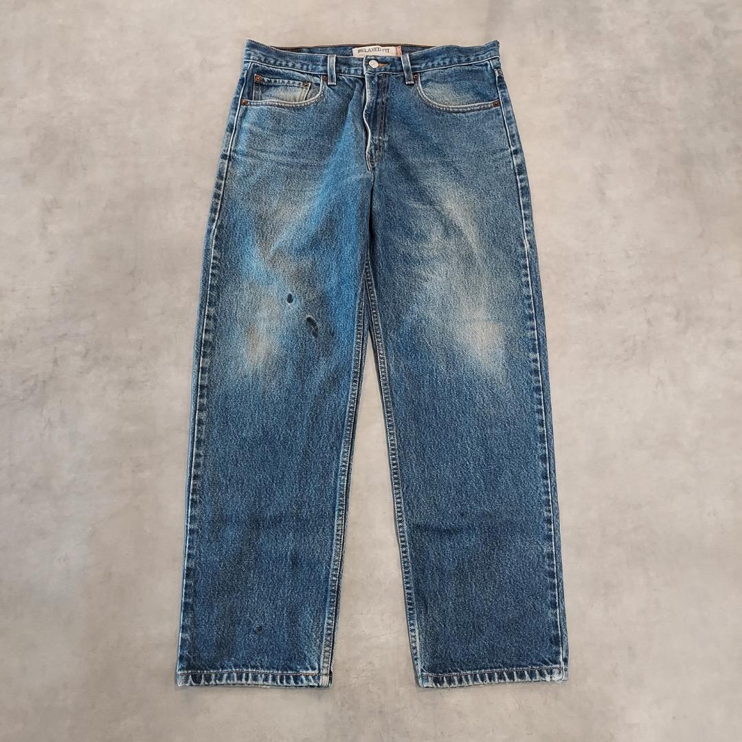 リーバイス550 Levis W34 デニム ヒゲ 青 古着 00s 21119
