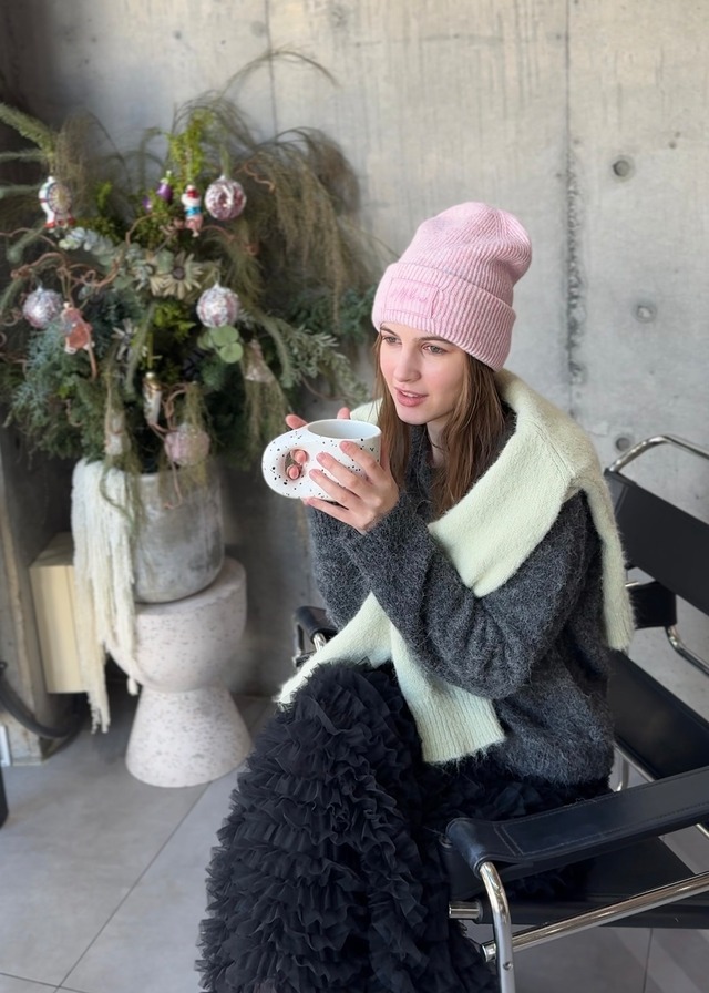 （Xmas gift）　ニット帽、ストール、手袋３点SET