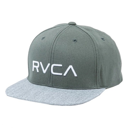 RVCA (ルーカ)  TWILL SNAPBACK 6パネル キャップ TVY オリーブ/グレー BA041-910