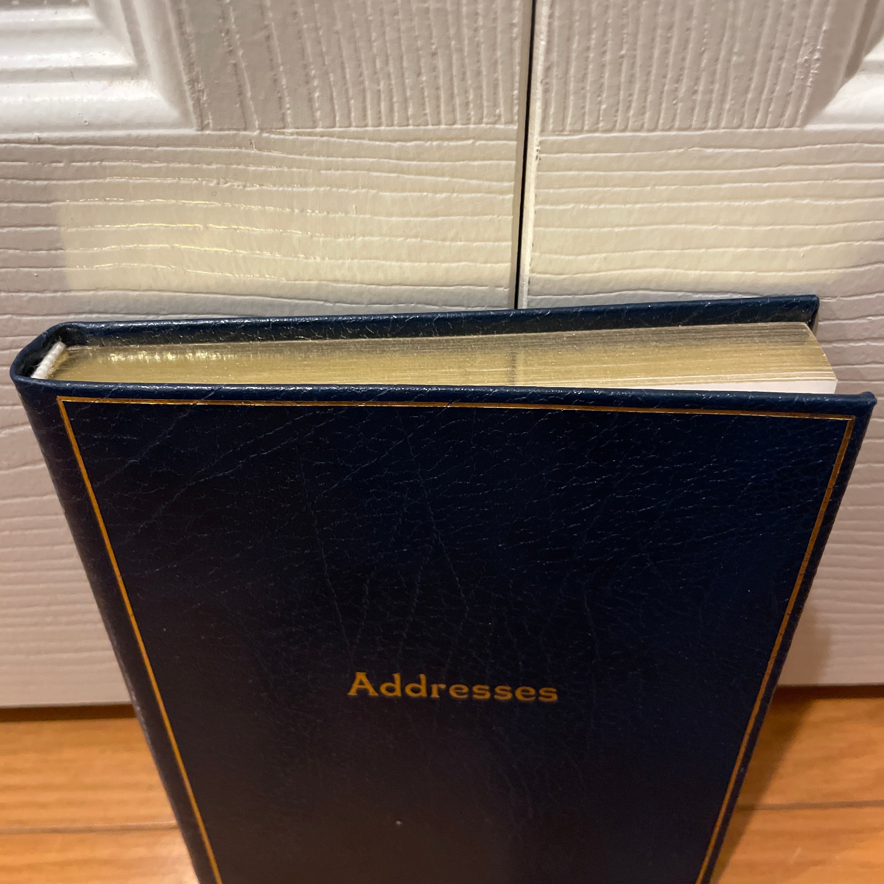 Smythson London Addresses アドレス帳 ネイビー　本革 Smythson London Addresses アドレス帳 ネイビー 本革 | Honey Antique