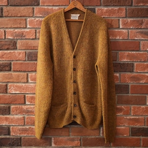 CAMPUS"VINTAGE MOHAIR CARDIGAN" BIG SIZE!!!! -MUSTARD- (VINTAGE)