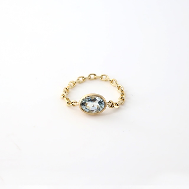 Muse Chain Ring - Aquamarine -