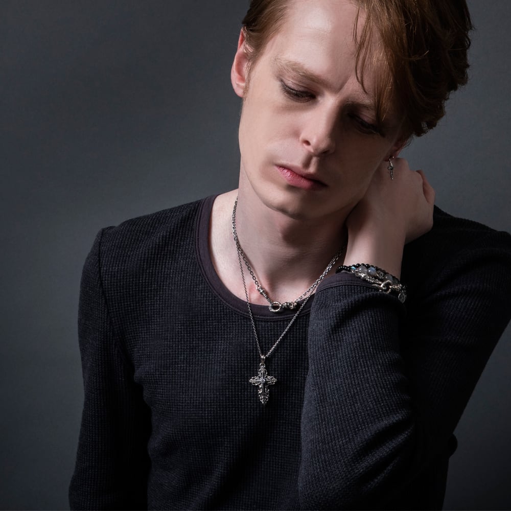 レイヤードクロスペンダント ACP0345 Layered cross pendant シルバー