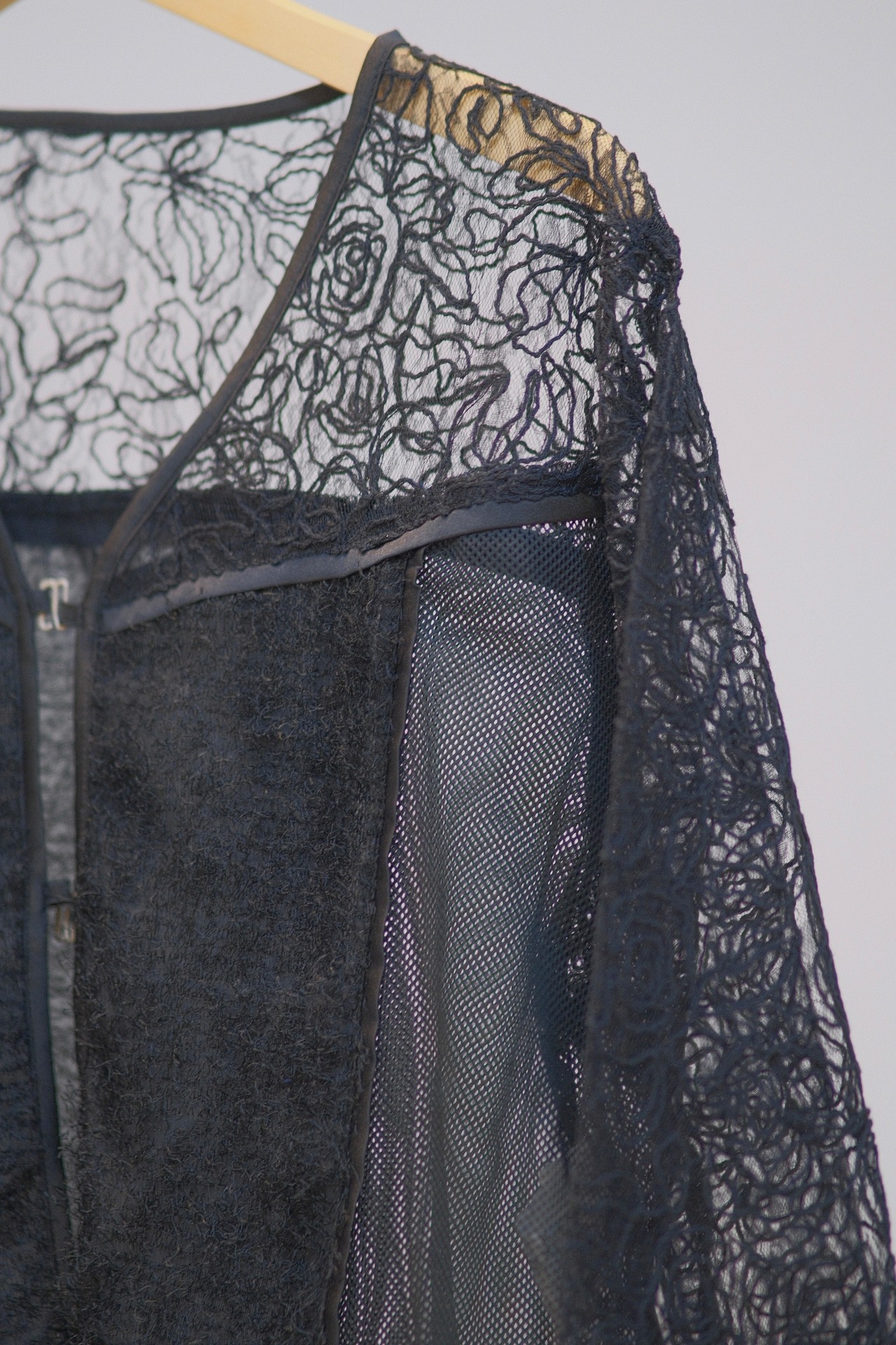Fringe Lace Bolero Top / BLACK - 4