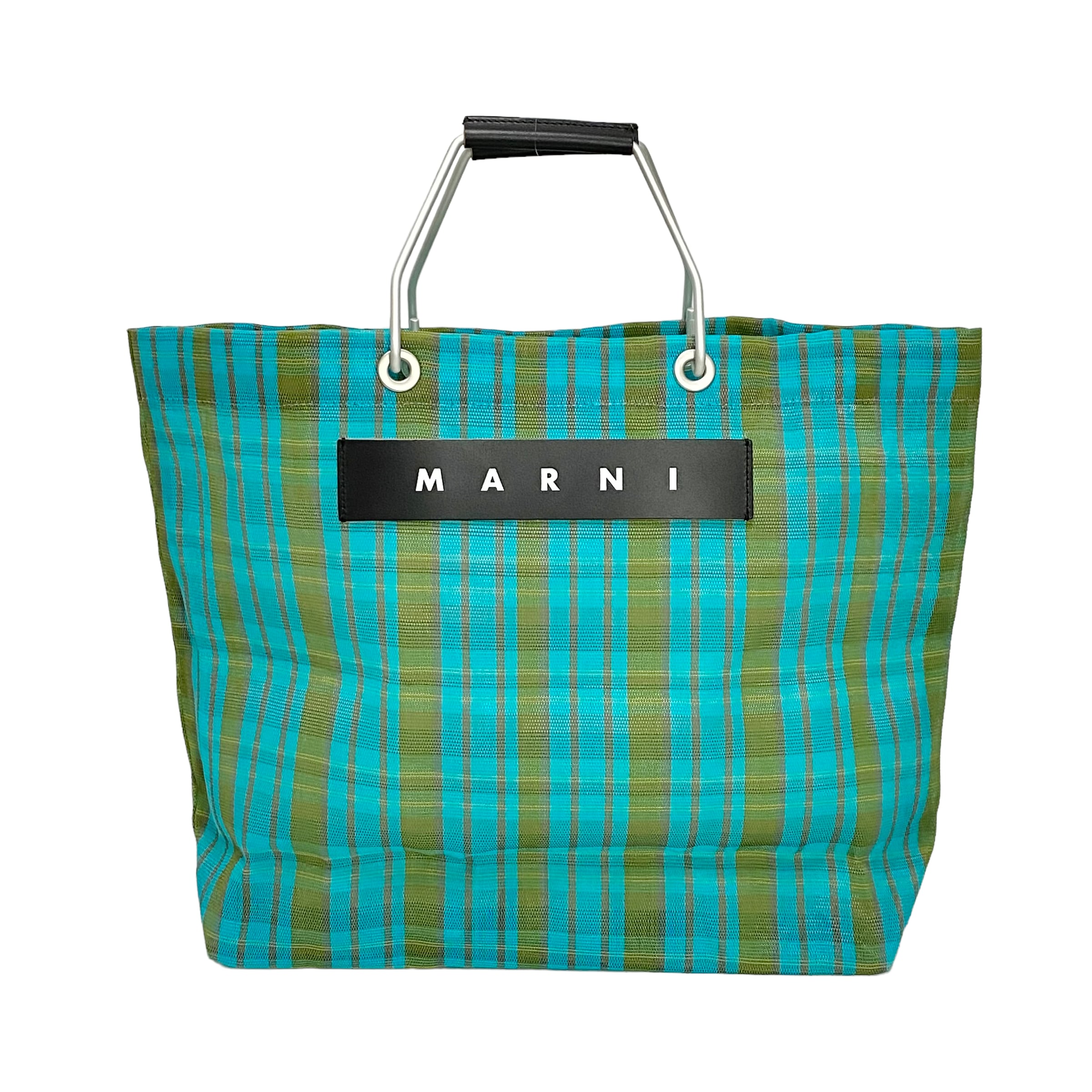 《MARNI》マルニフラワーカフェ ショッピングバッグ グリーン