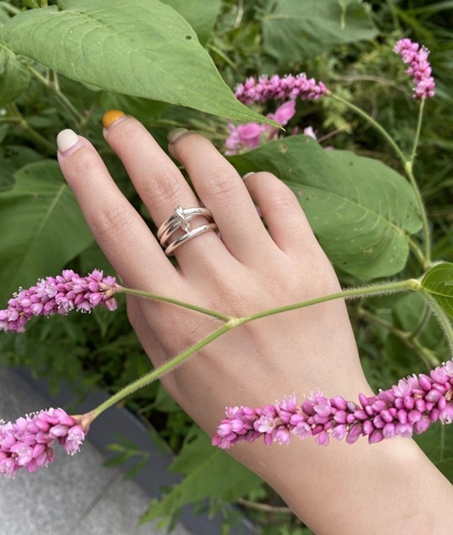 S925 Wide knot ring (R140)