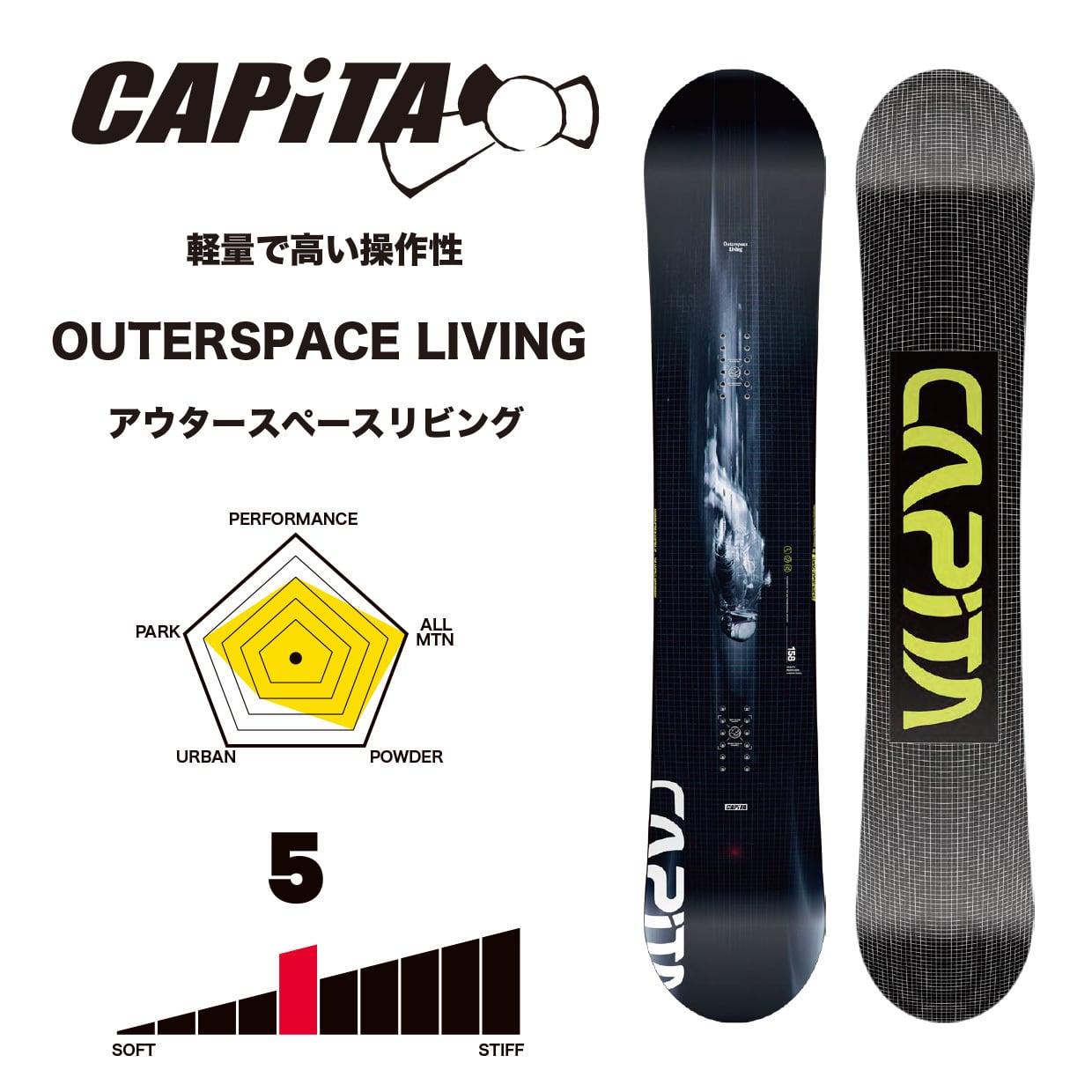 CAPITA OUTERSPACE LIVING 152 ビンディング付き