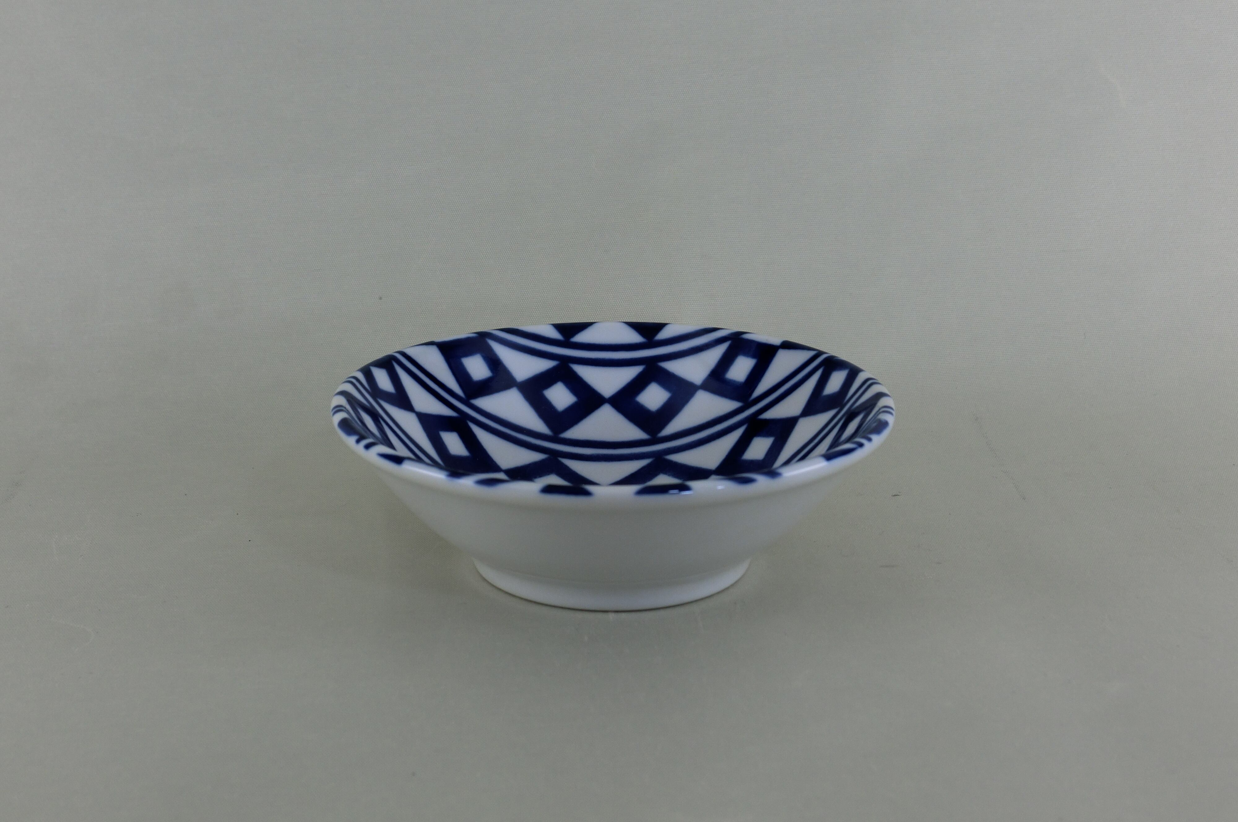 藍小紋伝統柄シリーズ　小鉢（四ツ目格子）