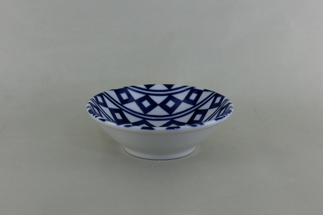 藍小紋伝統柄シリーズ　小鉢（四ツ目格子）