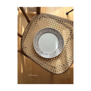 Creil et Montereau クレイユモントロー / “Henri III” brown 平皿プレート e