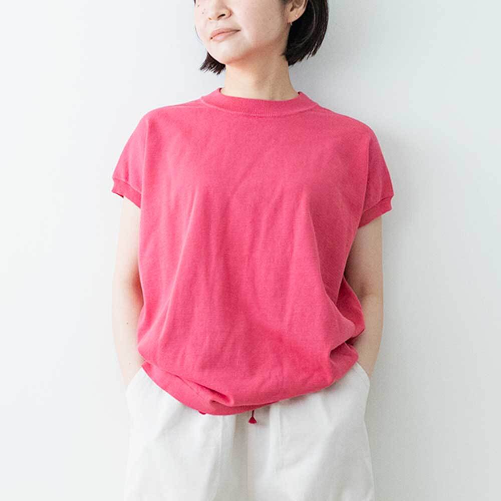 JOHNBULL ドライコットンフレンチスリーブニットTEE