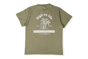 【high on life T-shirt】/ light khaki