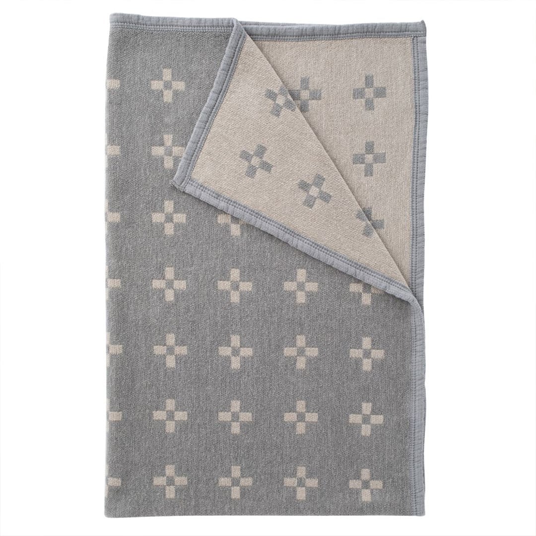 クリッパン　シュニールコットン　ハーフブランケット　グレー シュニールコットン ハーフブランケット シャーンスンド グレー