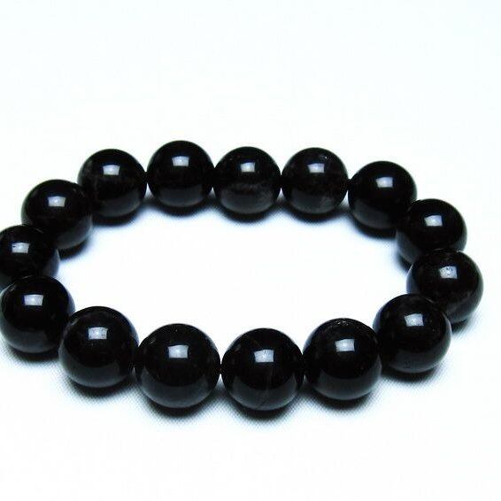 モリオン 黒水晶 ブレスレット 14mm 一点物 メール便可 [M便 1/10] 111-46335