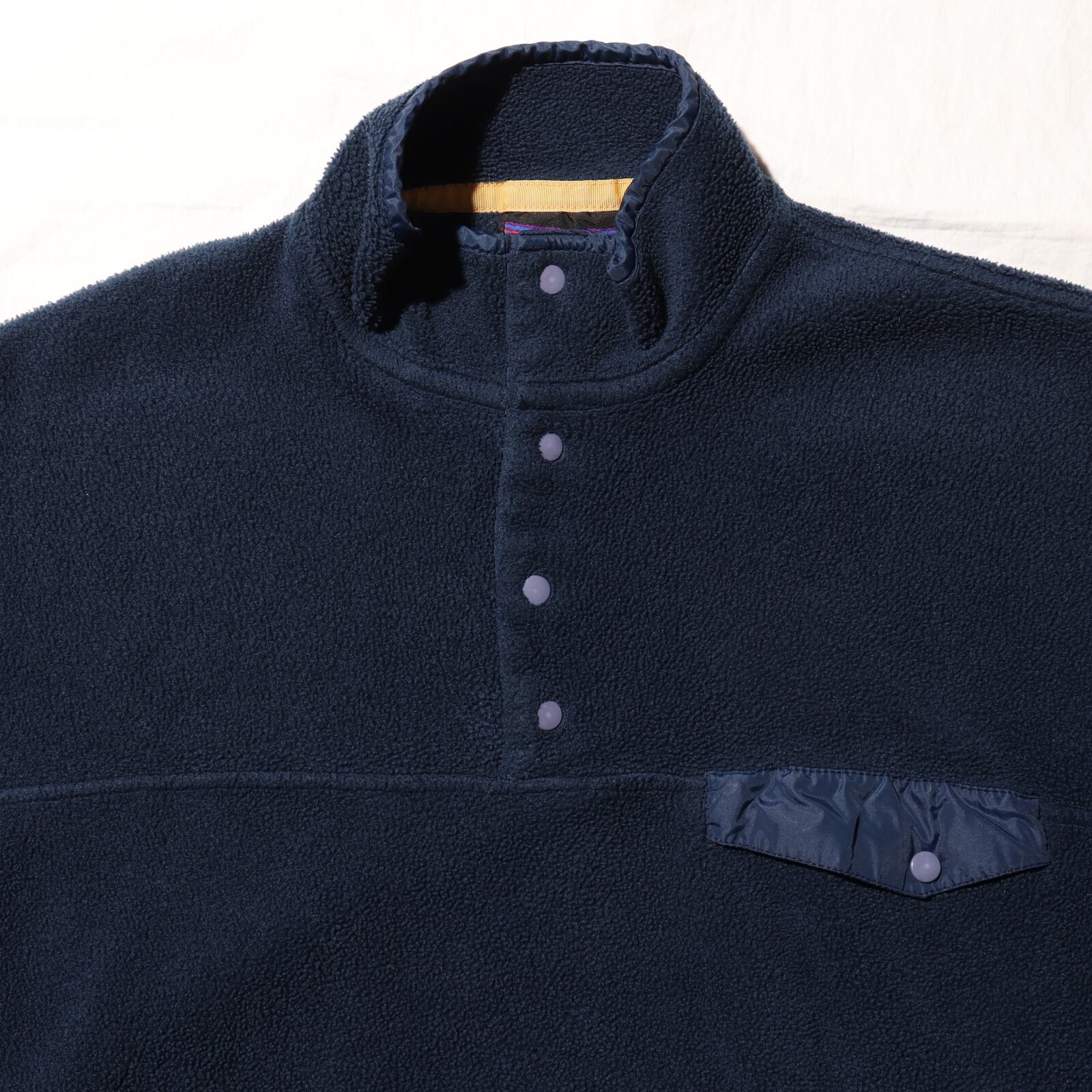 美品 M ロゴ無し珍品 ポルトガル製 ネイビー Snap-T Patagonia