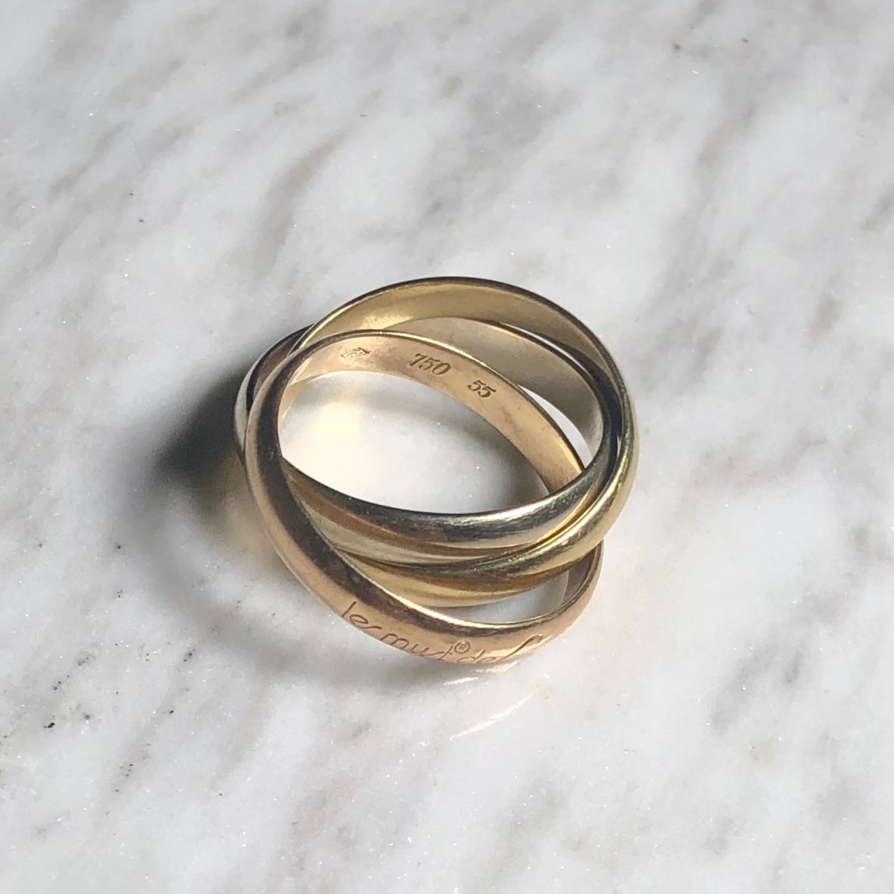 CARTIER k18 gold ring 