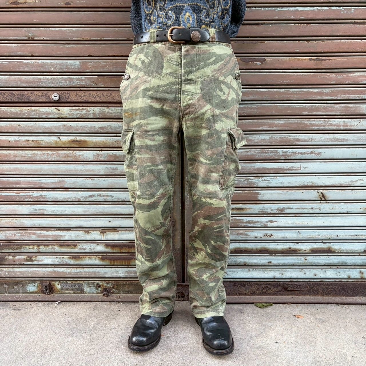 90s ポーランド軍 実物 パンテラカモカーゴパンツ 迷彩 カモフラ