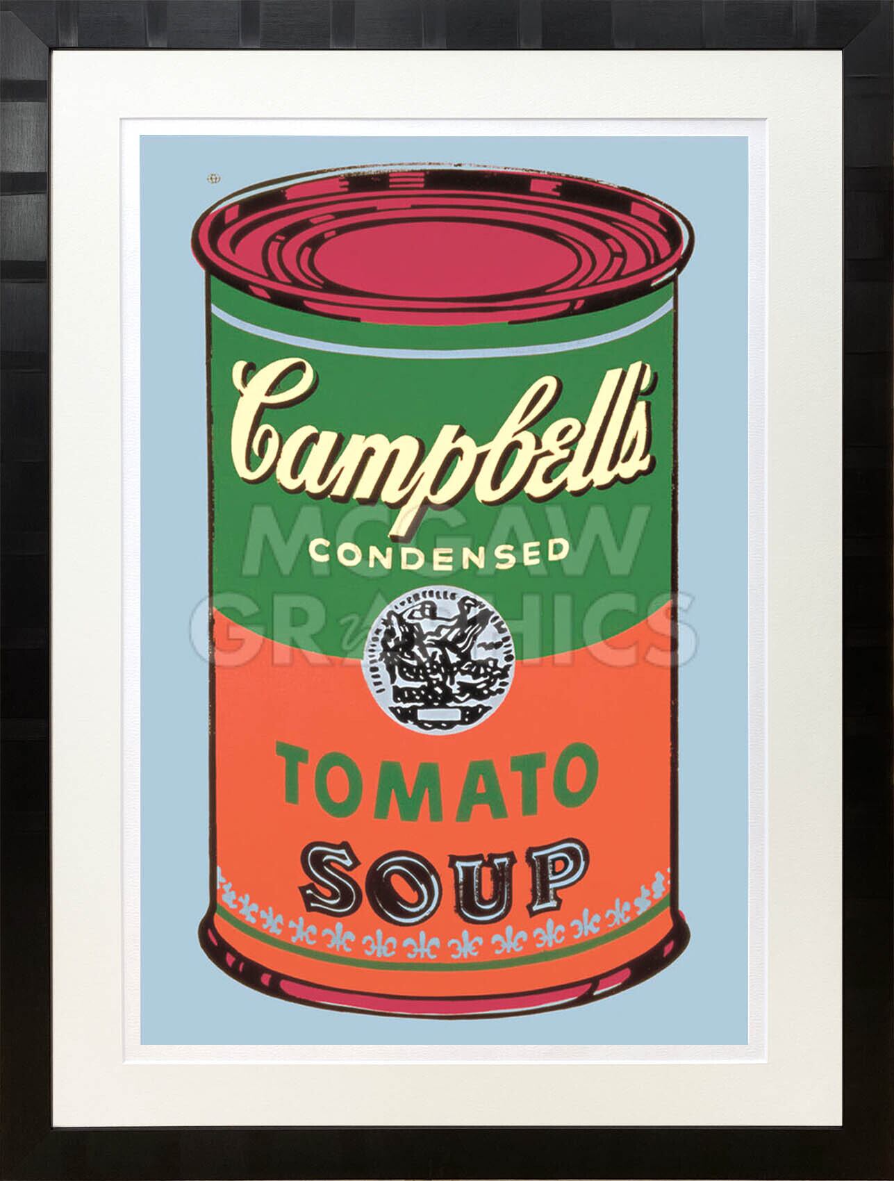 アンディ・ウォーホル「キャンベル・スープ(トマト/グリーン&レッド)1965」展示用フック付大型サイズジークレ ポップアート 絵画