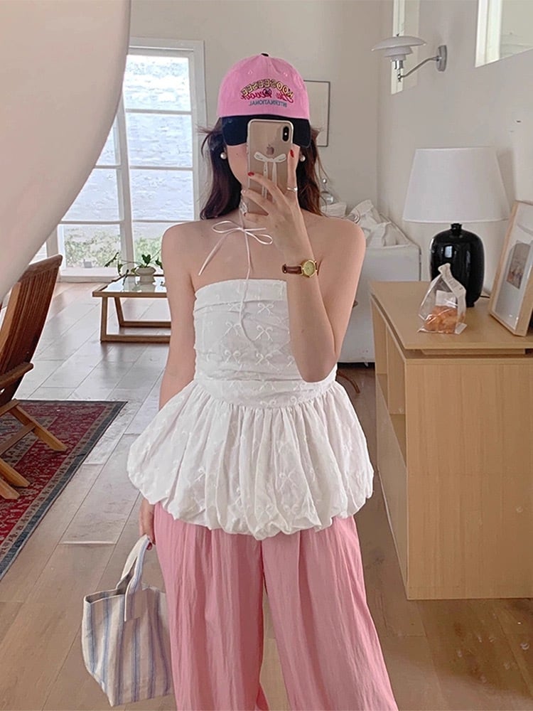 July リボンベアペプラムトップス おしゃれ夏服 お揃い 2024春服 July リボンベアペプラムトップス おしゃれ夏服 お揃い 2024春服
