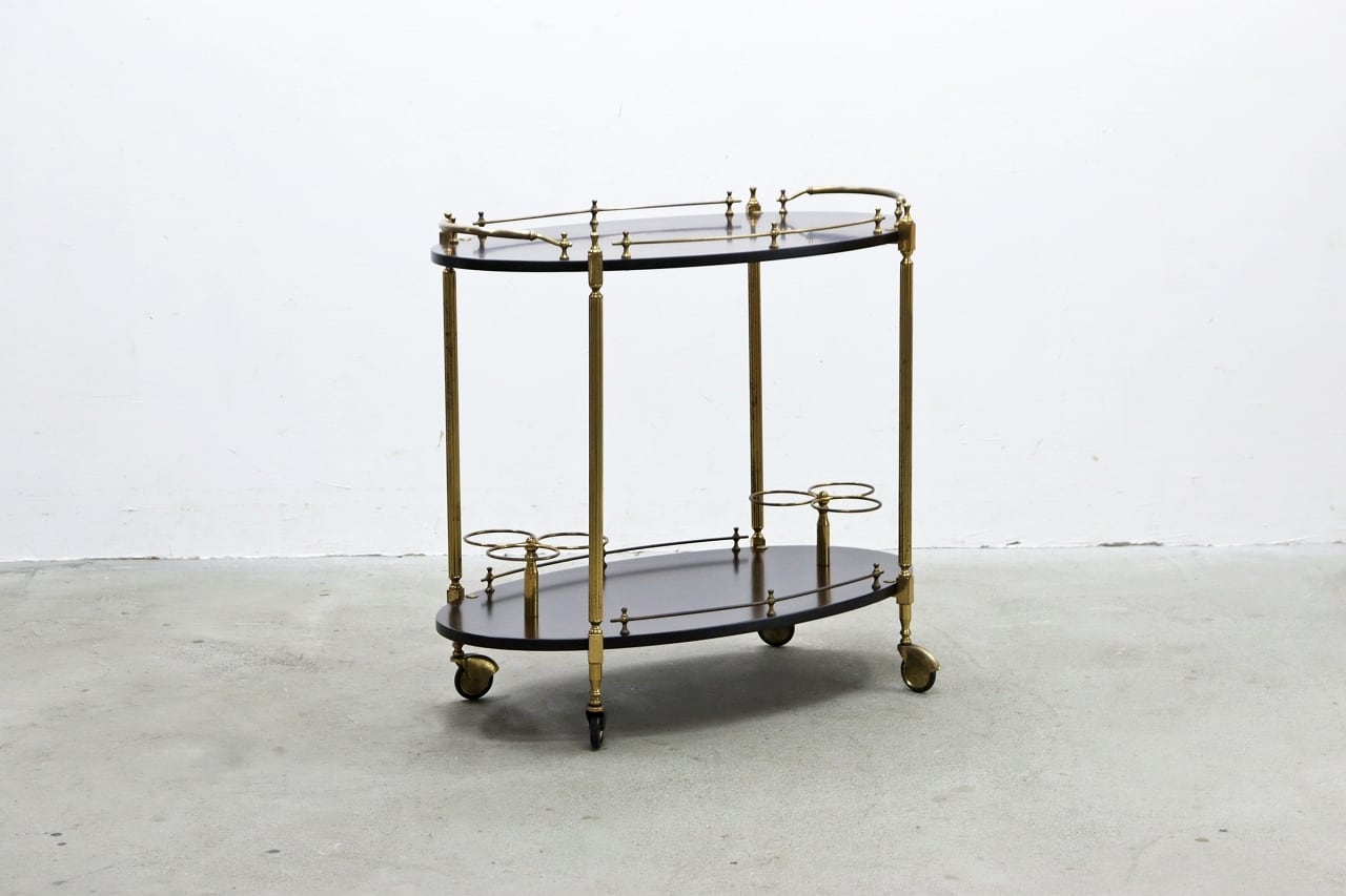 ヴィンテージ クラシカル トローリー キッチン ワゴン シェルフ