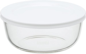 【在庫のみ】iwaki(イワキ) 耐熱ガラス 保存容器 電子レンジ オーブン M 800ml ホワイト パックぼうる KBC4150-W1 グラタン皿 耐熱容器 耐熱皿