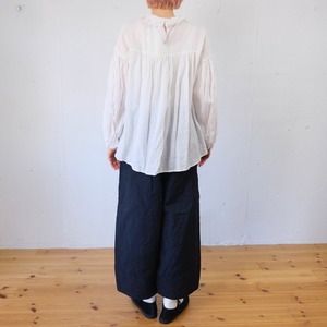 Gauze# (ガーゼ) DOUBLE FRILL SCALLOPED COLLAR BLOUSE ラミー ダブルフリル衿 ブラウス