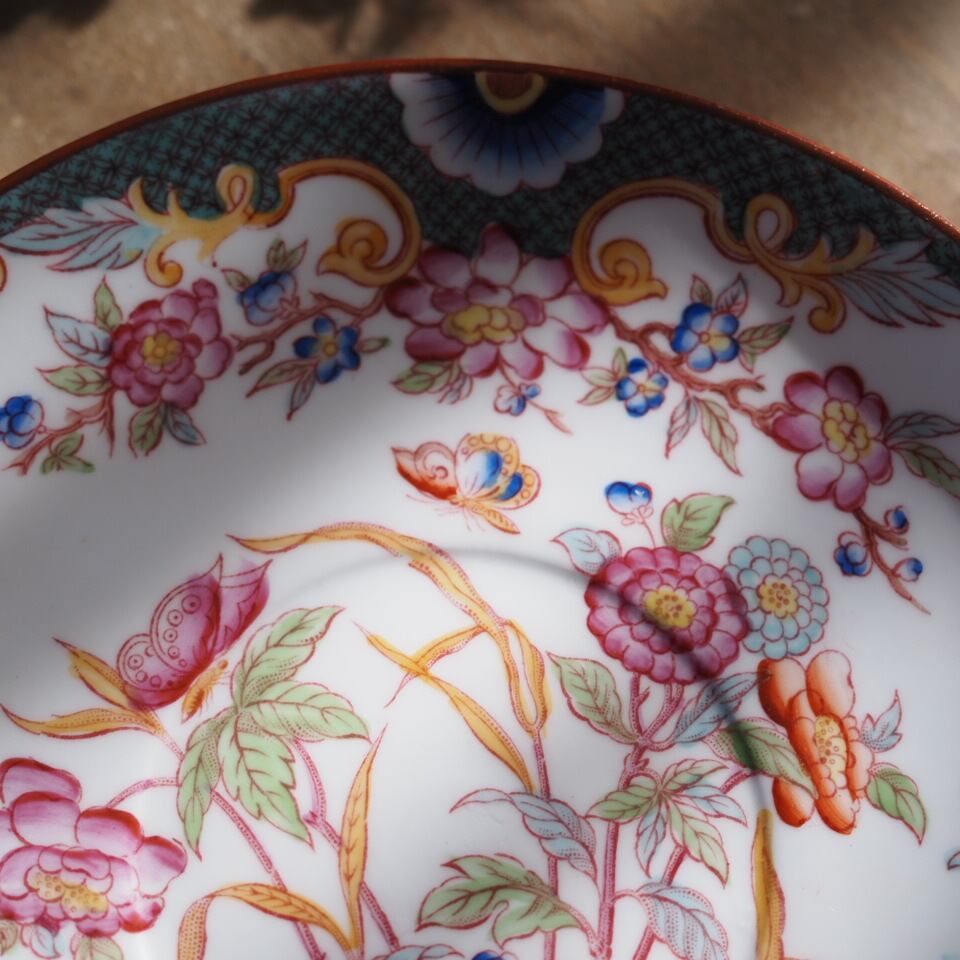 希少フランスアンティーク サルグミンヌ ミントン215 カップ＆ソーサー