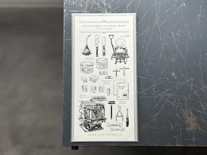 10th ANNIVERSARY LETTERPRESS sticker sheet【LETTERPRESS】