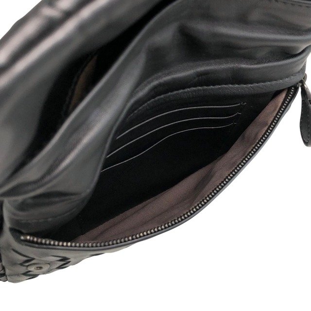 Bottega Veneta ボッテガ・ヴェネタ ショルダーバッグ ブラック イントレチャート レザー チェーン vintage ヴィンテージ オールド 37ps5x
