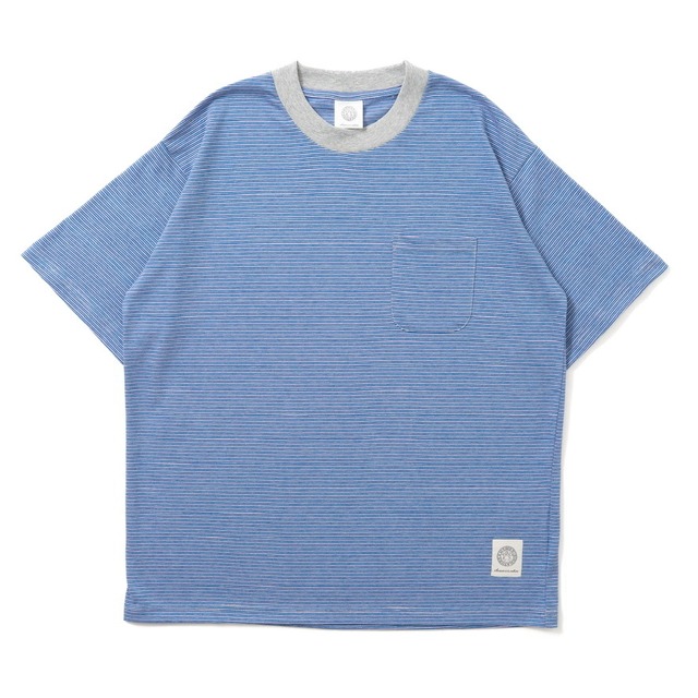 STRIPED TEE BLUE×PINK
