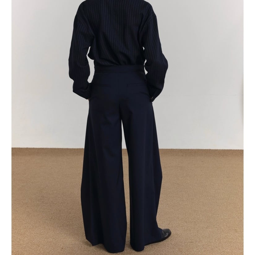 サイドスリット ワイドレッグ フルレングス パンツ 2color MPA0200