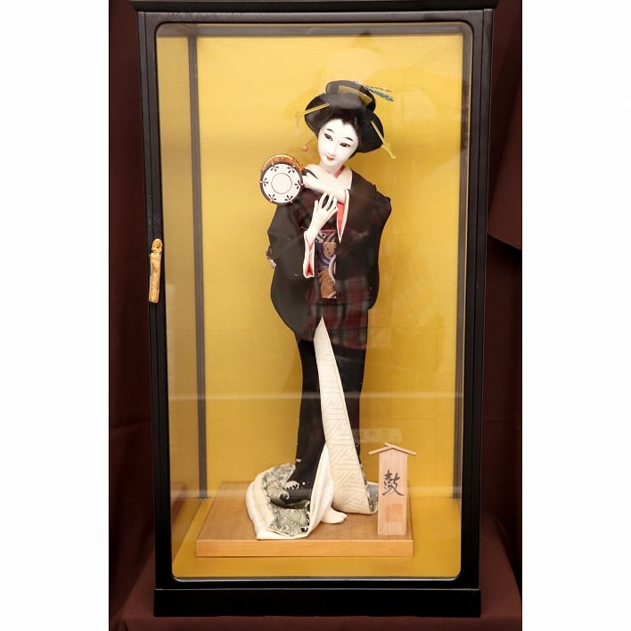 日本人形・ガラスケース入り・No.181030-38・梱包サイズ160  