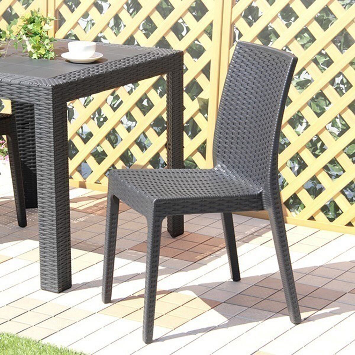 ガーデンチェア 2脚セットステラ-STELLA- ガーデン カフェ ステラ チェア イス ブラック