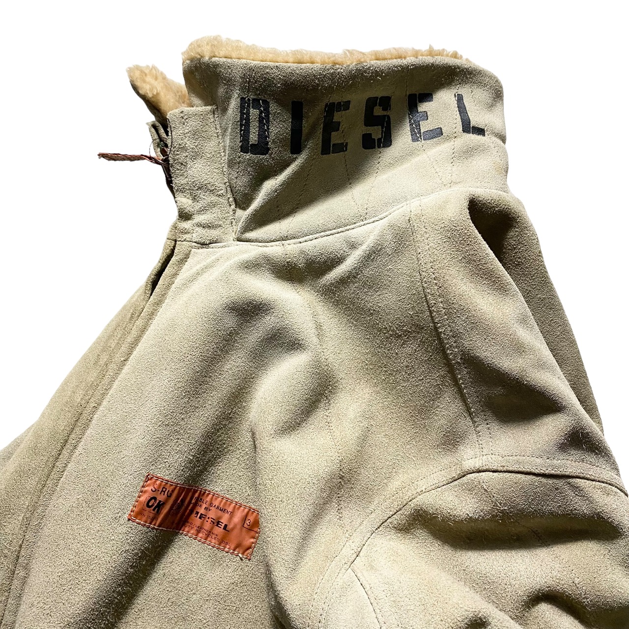vintage DIESEL mouton flight jacket