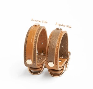 Slim Amber Leather Collar