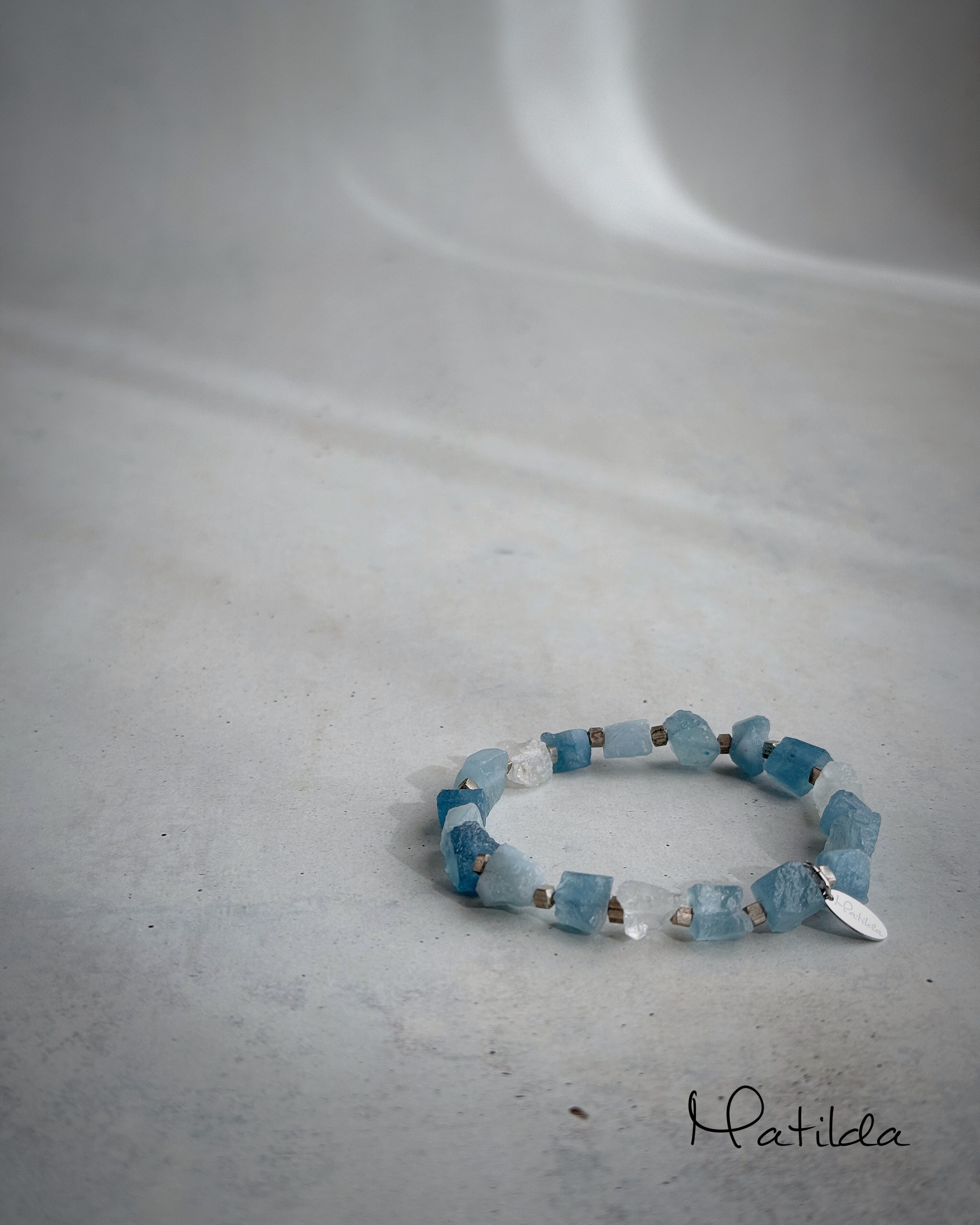 rough rock bracelet(サンタマリアアクアマリン)