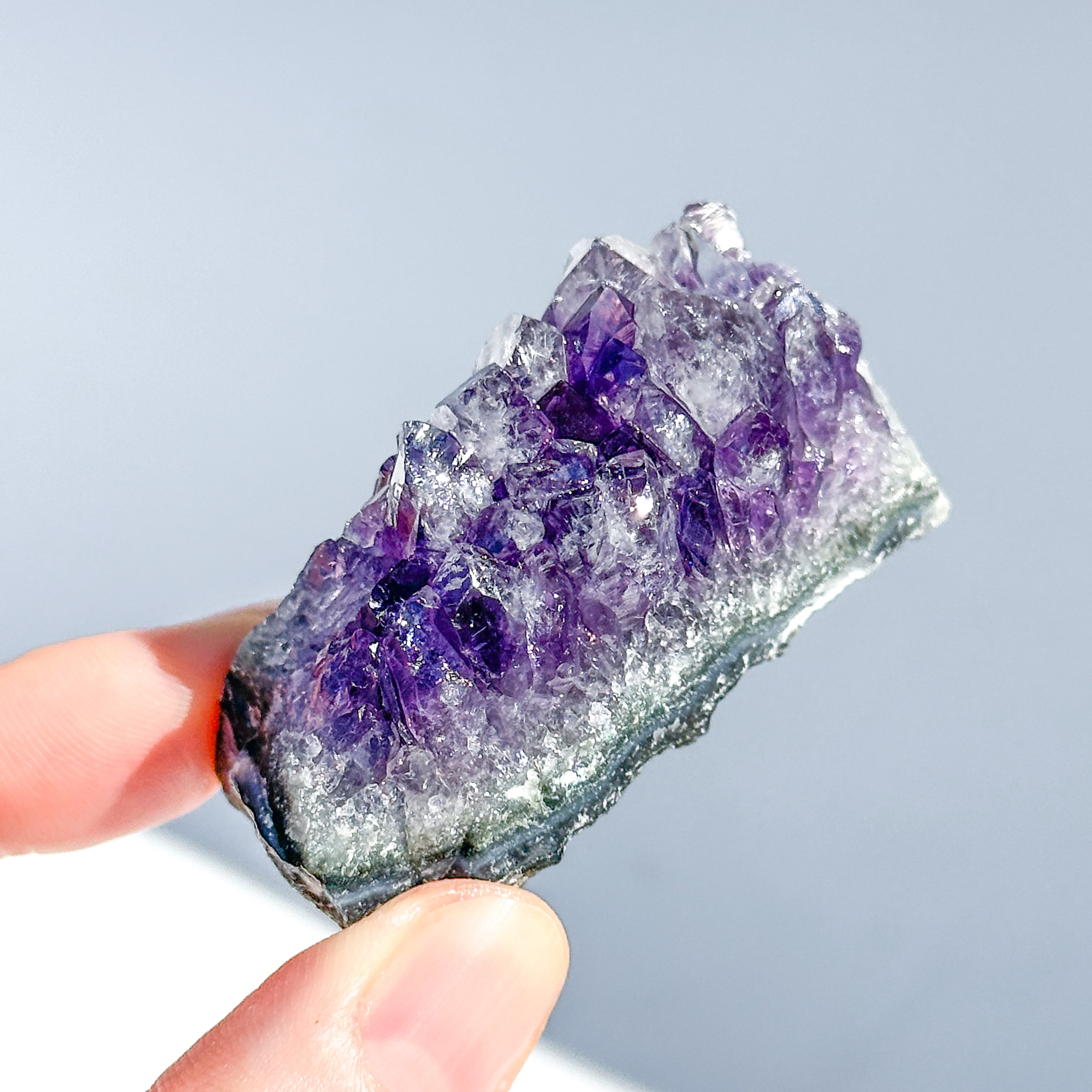 最高品質！ウルグアイ⭐虹入アメジストたまご⭐黒アメジスト、カル