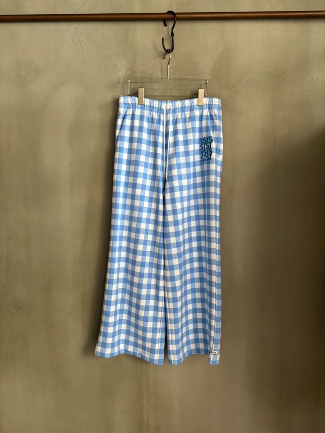 TSTS 【GINGHAM PRINT BAGGY SWEATPANTS / SAXE BLUE GINGHAM】