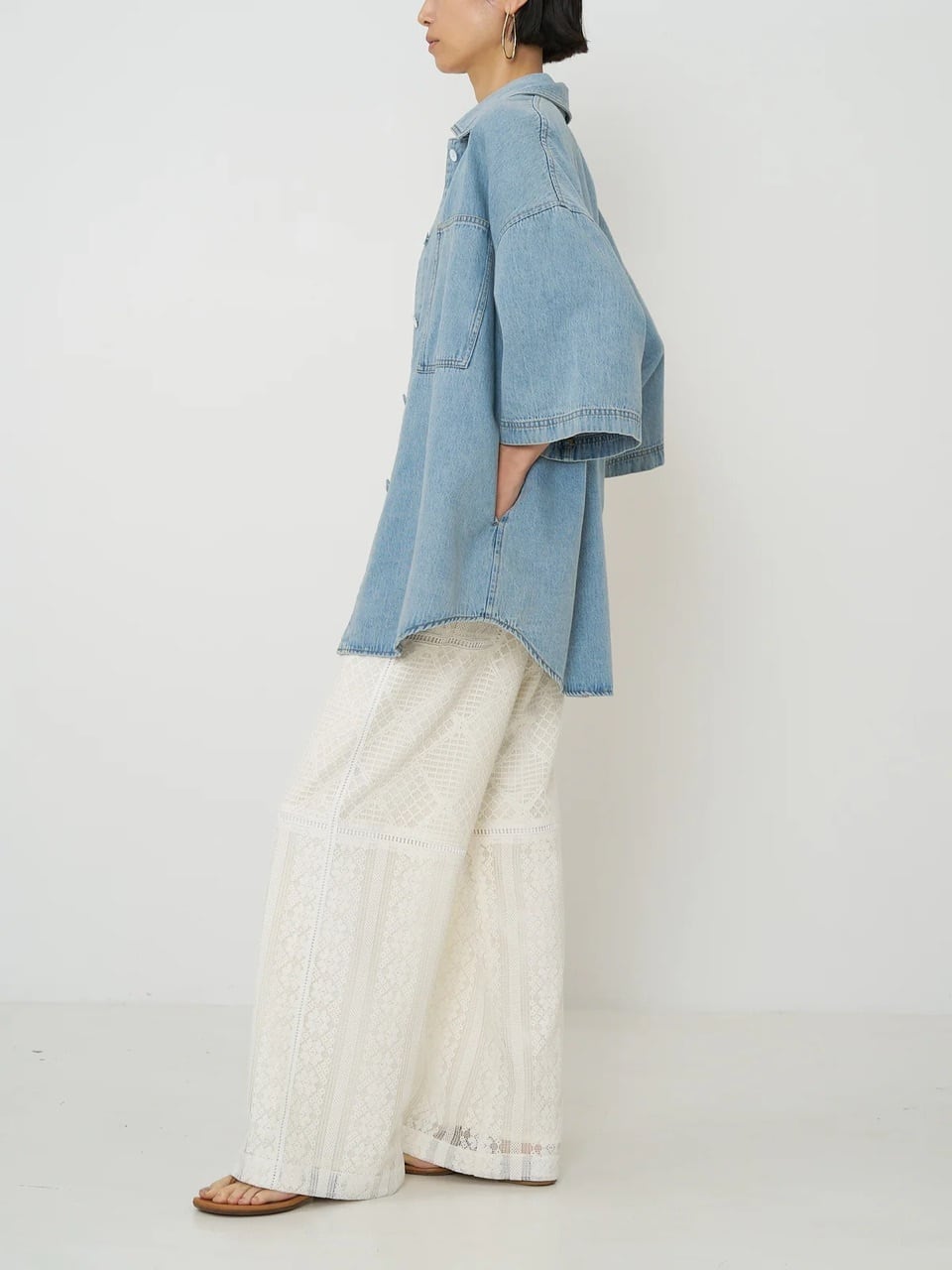 【CHIGNON】パッチワークレースパンツ　3561-051BZ