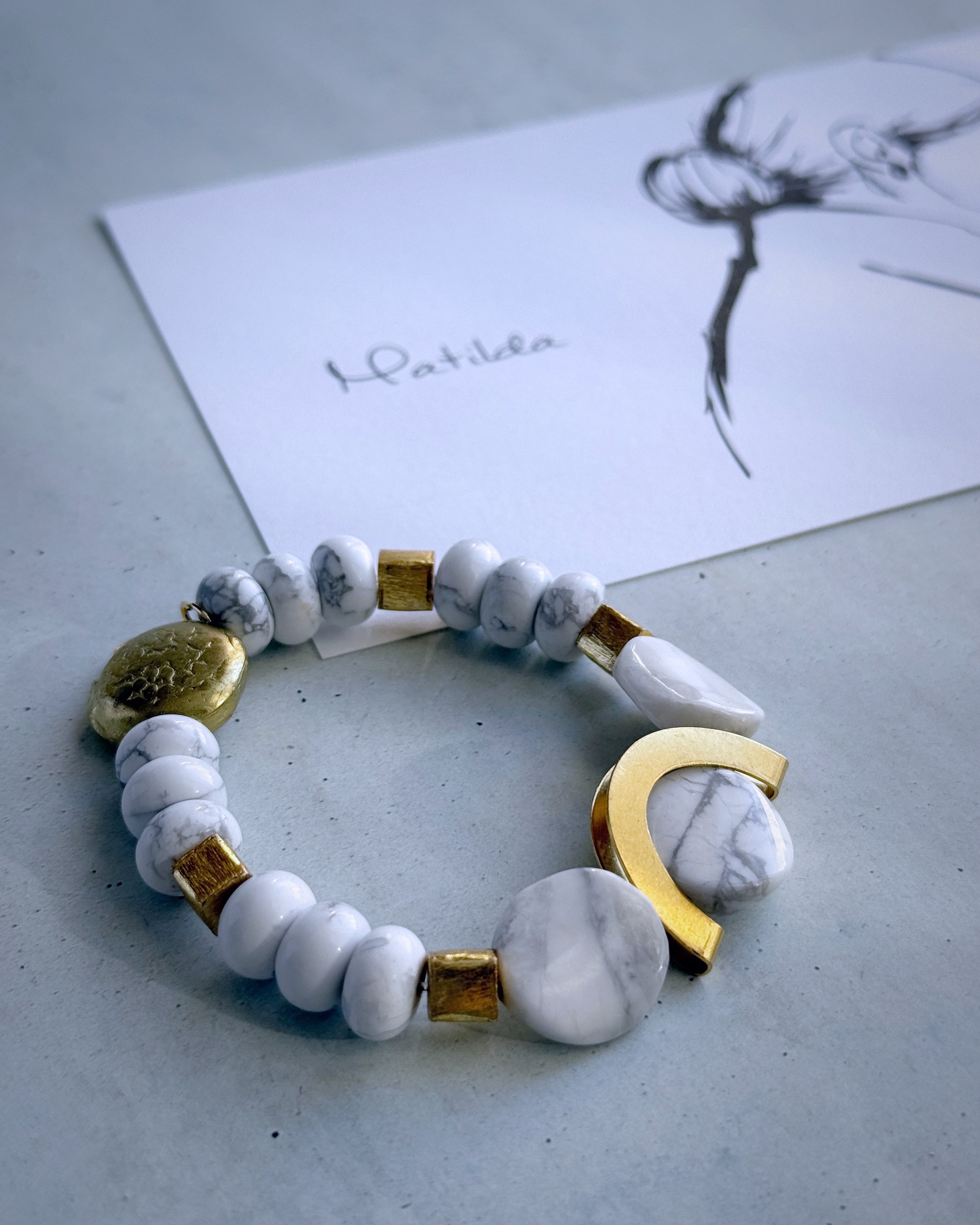 one color bracelet(ハウライト)