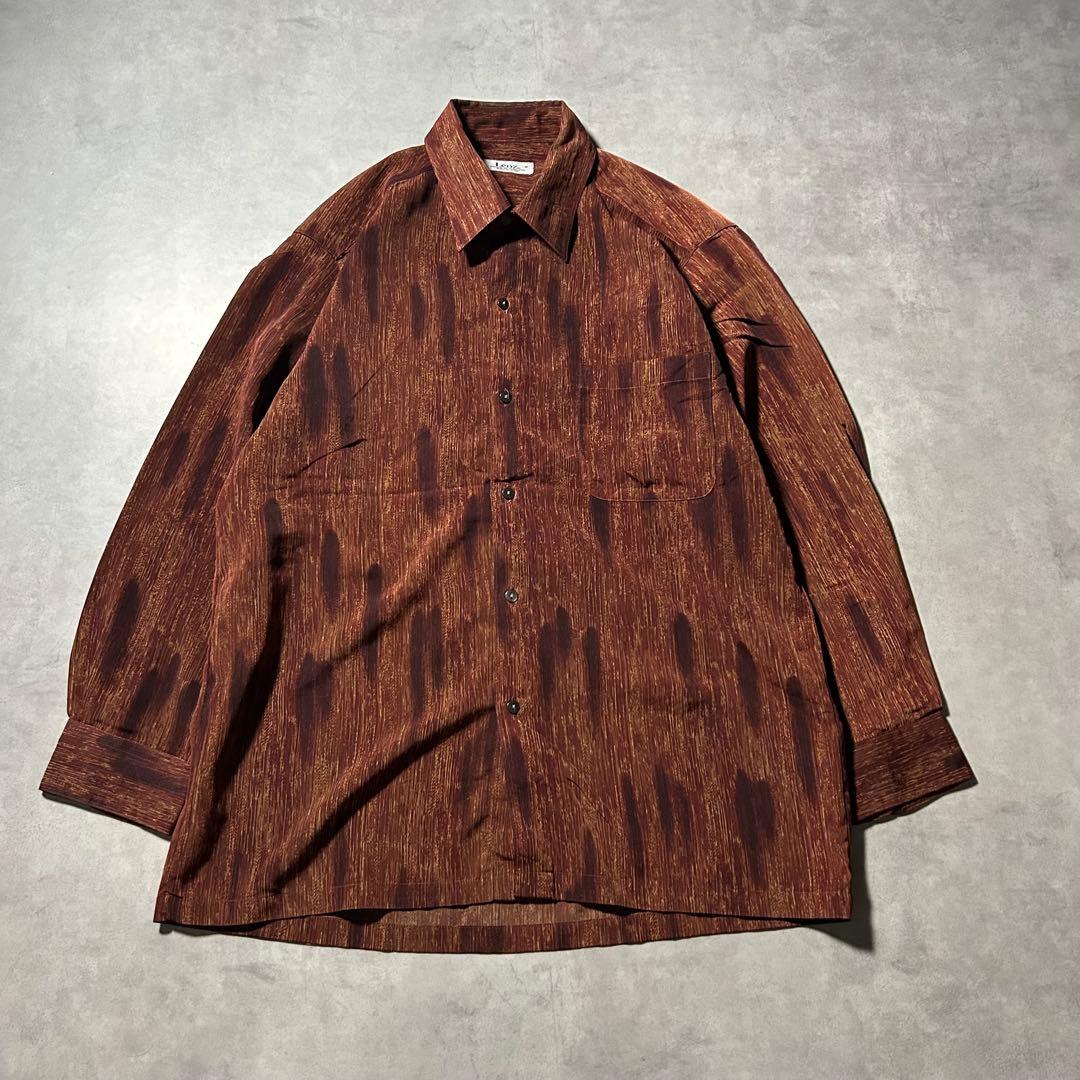 Leoz Vintage Allover Mode Pattern Shirt