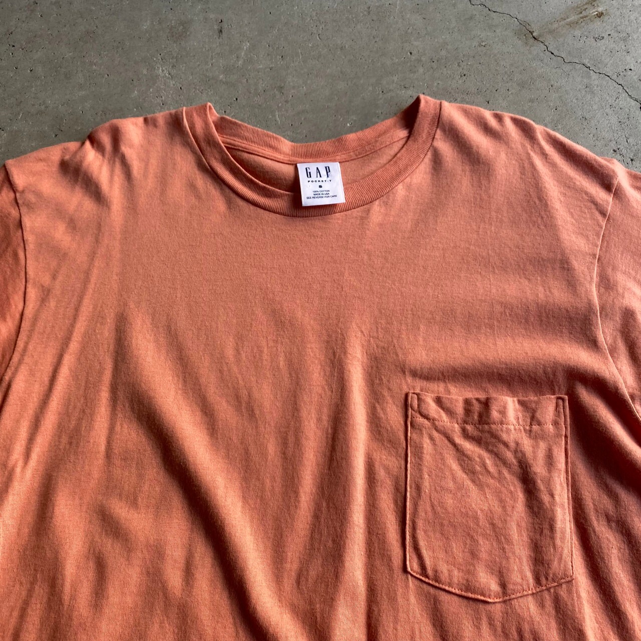 90年代 USA製 GAP オールドギャップ 旧タグ 無地 ポケットTシャツ 