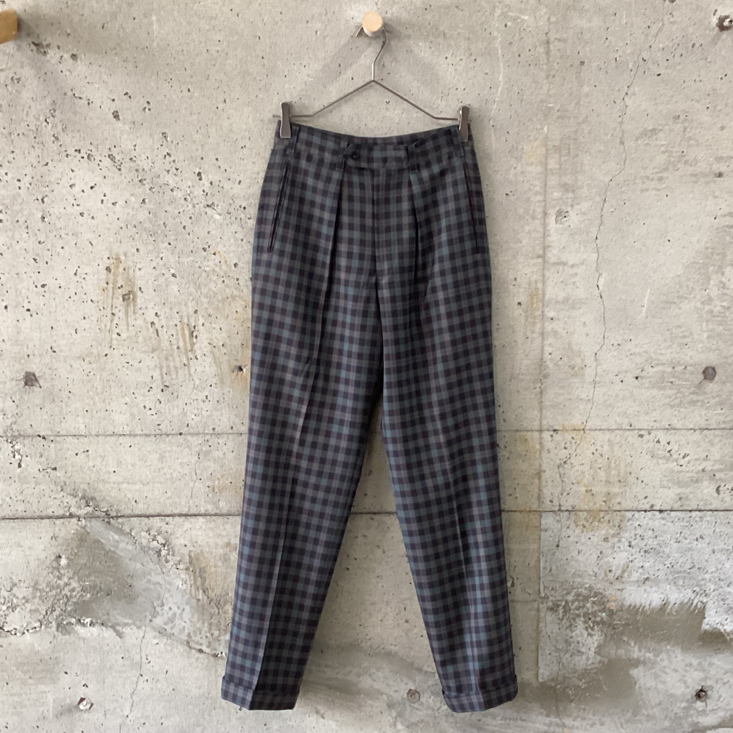 wool check pants