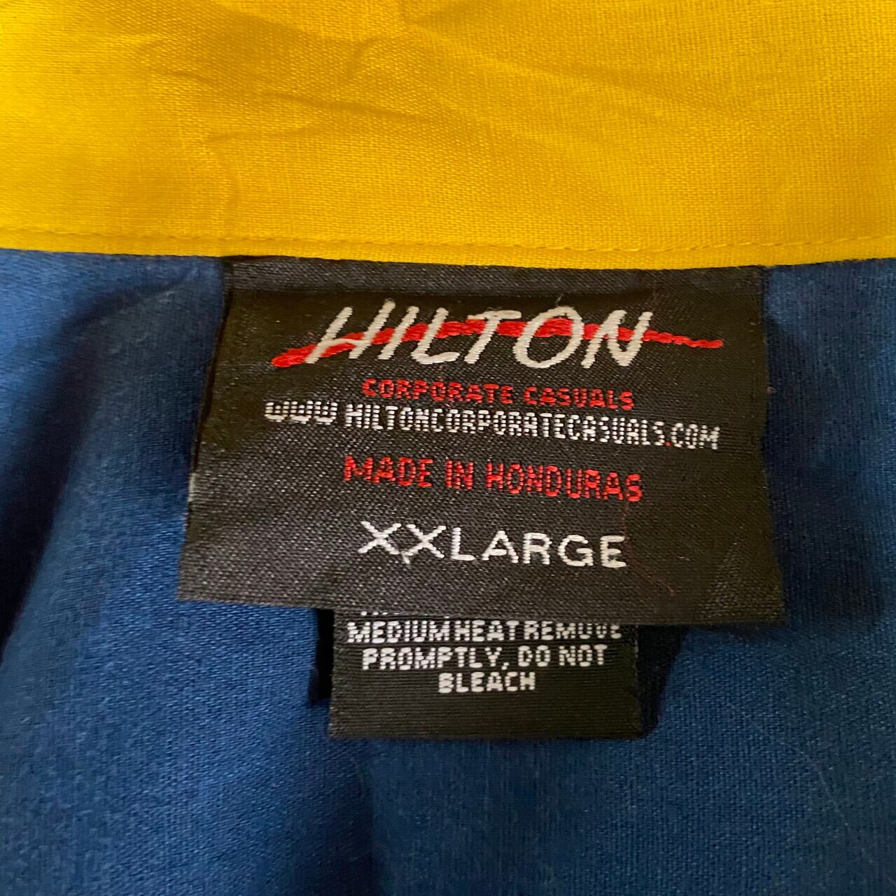 ビッグサイズ HILTON バックプリント 胸ロゴ ボーリングシャツ