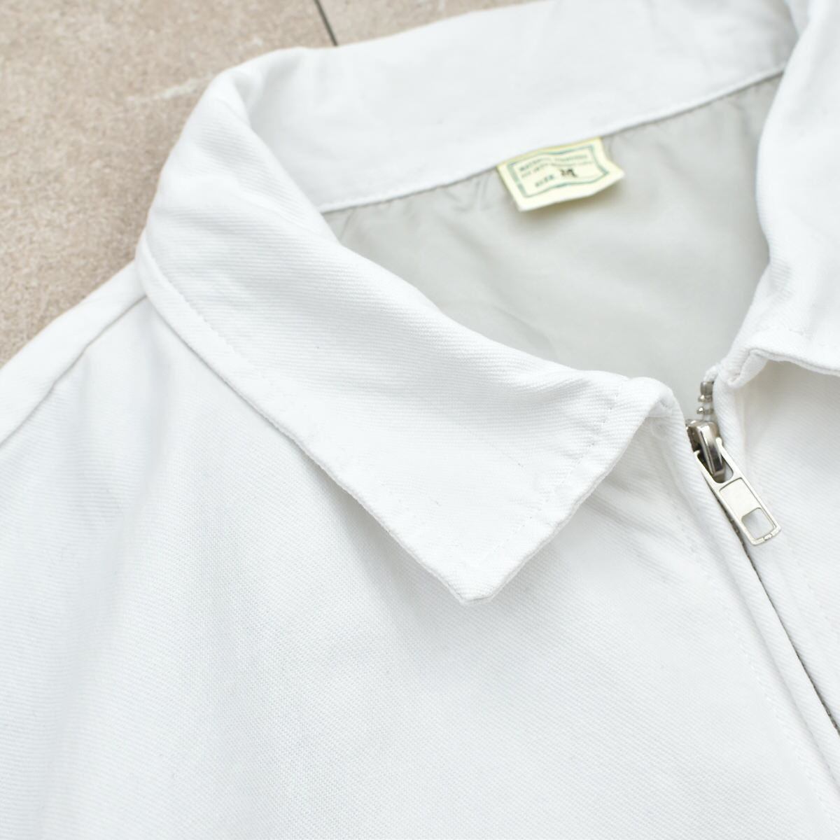 Chain stitch design cotton work jkt white color | 古着屋 grin days