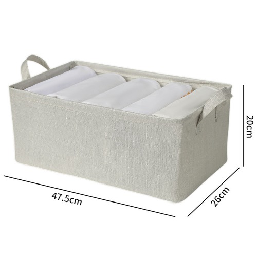 収納ボックス 収納ケース スチールフレーム 折りたたみ式 竹麻[プラスチック吹付鋼製フレーム+中空底板] 収納バスケット 衣類収納ボックス ワードローブ 家庭用 カバーレス ポータブル