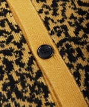 【#Re:room】LEOPARD JACQUARD BIG CARDIGAN［REK133］