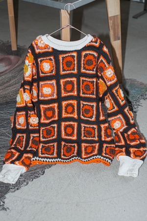 1990s crochet pullover knit